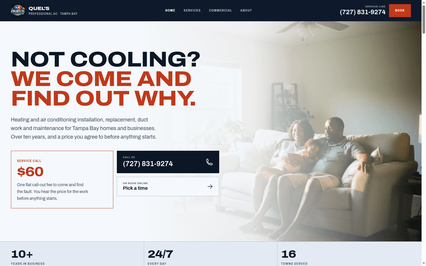 Quel's Professional AC website