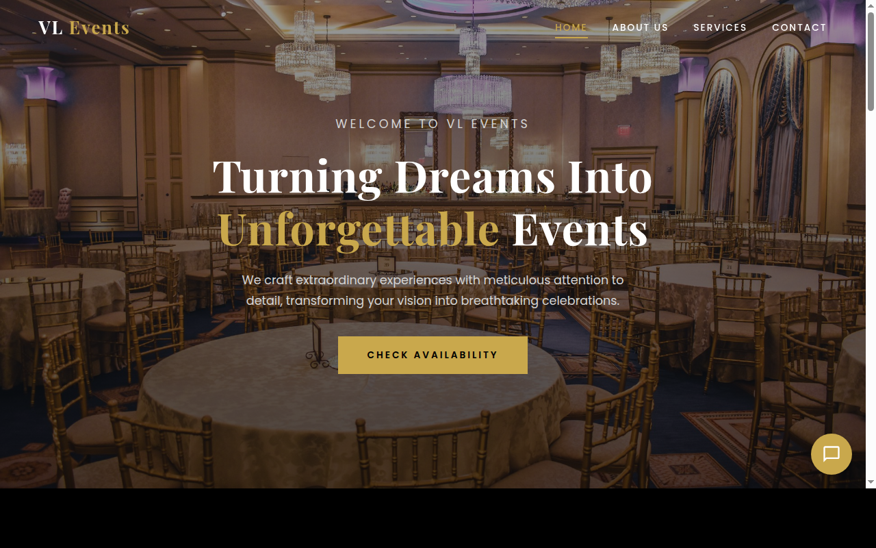 VL Events website